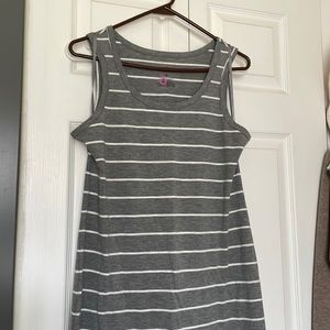 Sonoma grey striped tank dress